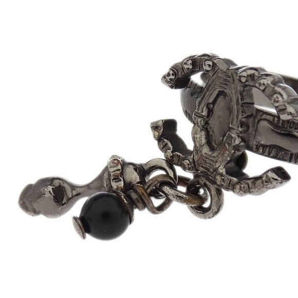 Chanel Ring Silver Dangle CC #50 A12A 154078 - Picture 2 of 4